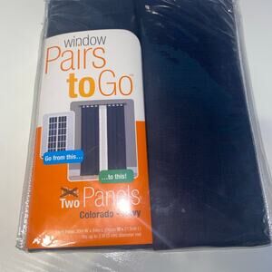 2 Colorado Navy Window Panels - 84”